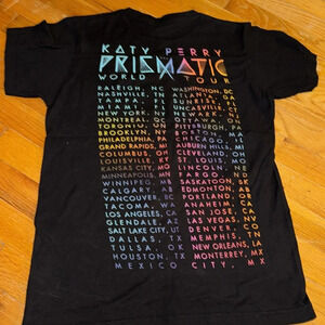 Katy Perry Prismatic World Tour Black Short Sleeve Concert Tee Unisex Sm Tultex